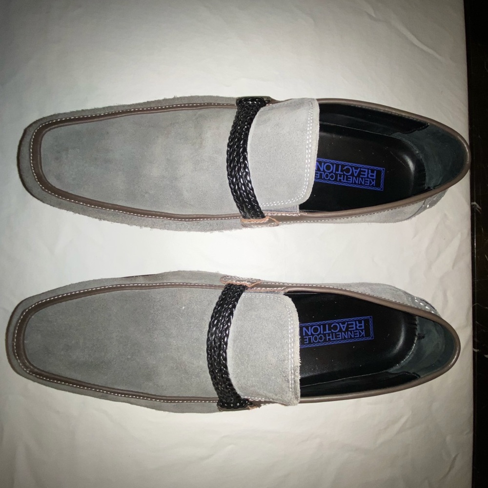 Kenneth Cole Loafer Grey suede/Brn Leather trim